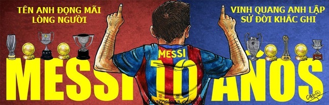 10 năm ngày Messi ra mắt đội một Barça