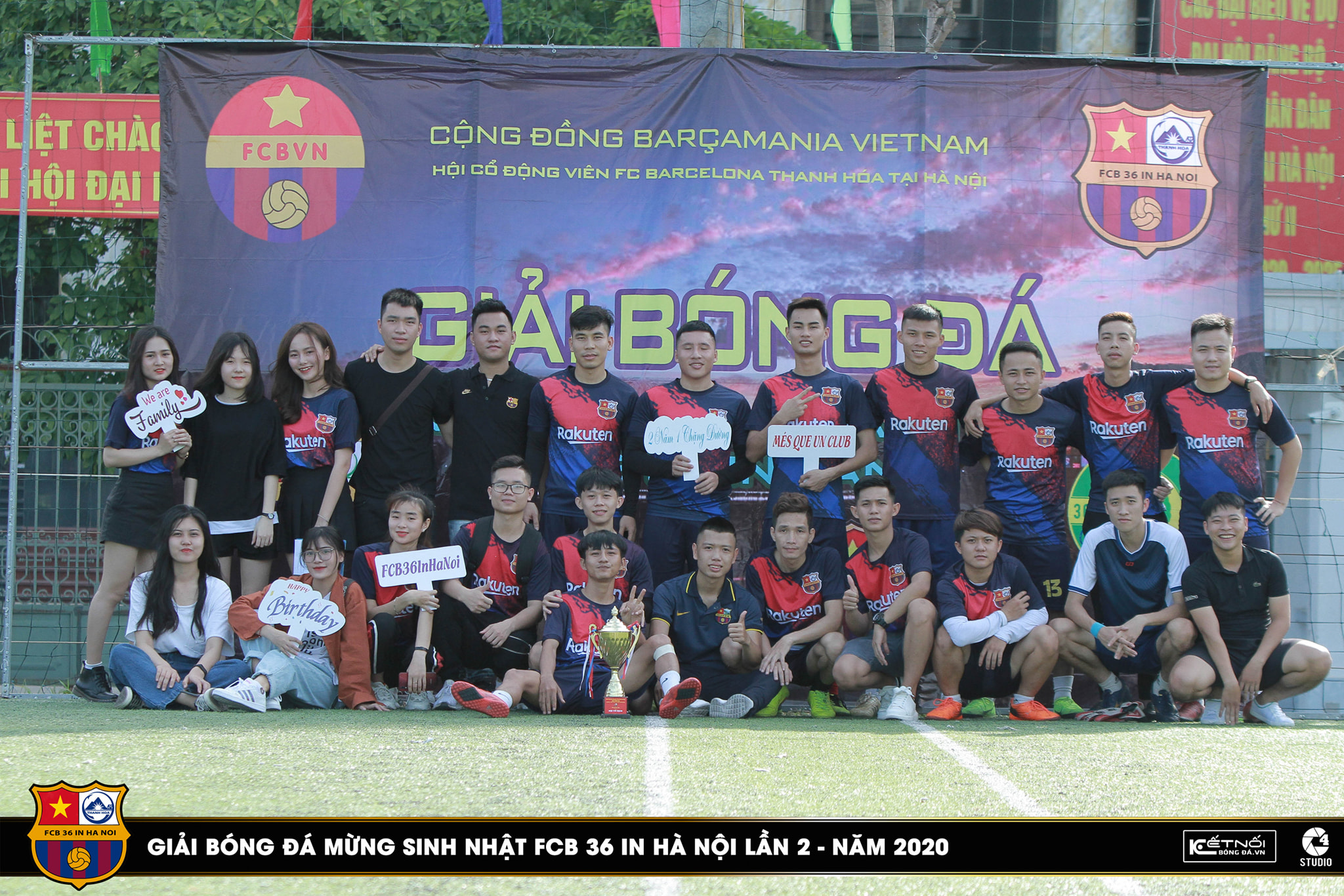 Khai mạc giải bóng đá tứ hùng mừng sinh nhật 2 tuổi FCB 36 in Hà Nội