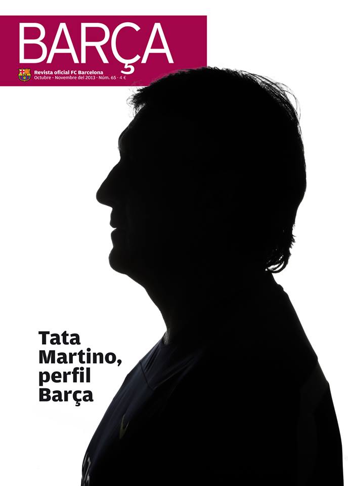 Hình ảnh Tata Martino trên bìa tạp chí Barça