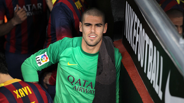 Valdes trong hầm sân Camp Nou